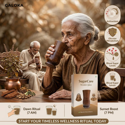 Sugar Balance Wooden Water Glass for Natural Sugar Solution