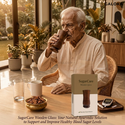 Sugar Balance Wooden Water Glass for Natural Sugar Solution