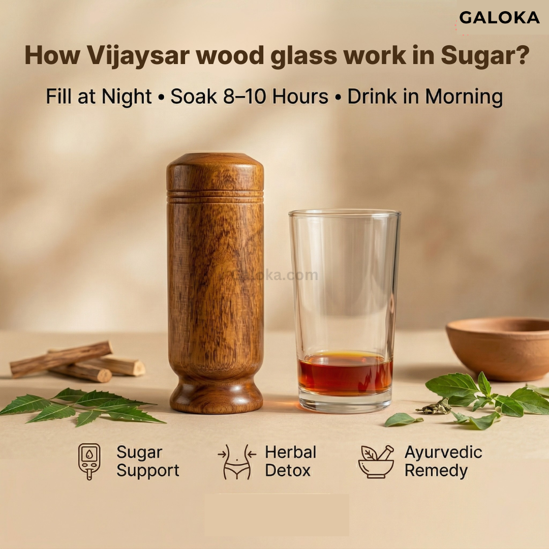 Sugar Balance Wooden Water Glass for Natural Sugar Solution