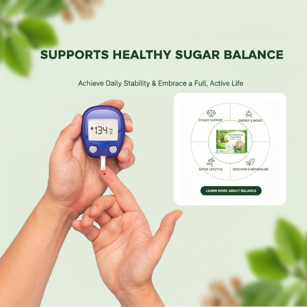 Ayurvedic Herbs Sugar Patch (Buy 1 Get 1 Free)