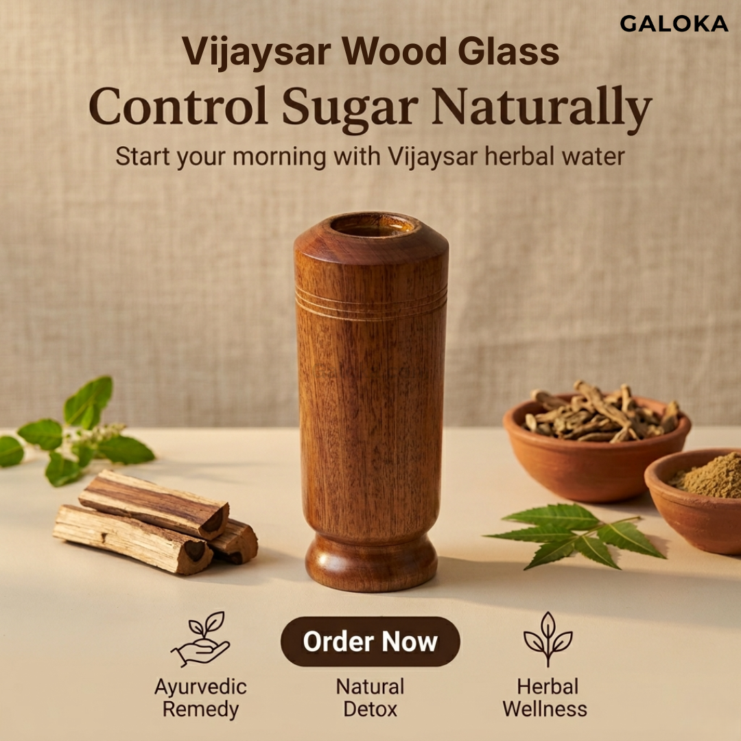 Sugar Balance Wooden Water Glass for Natural Sugar Solution