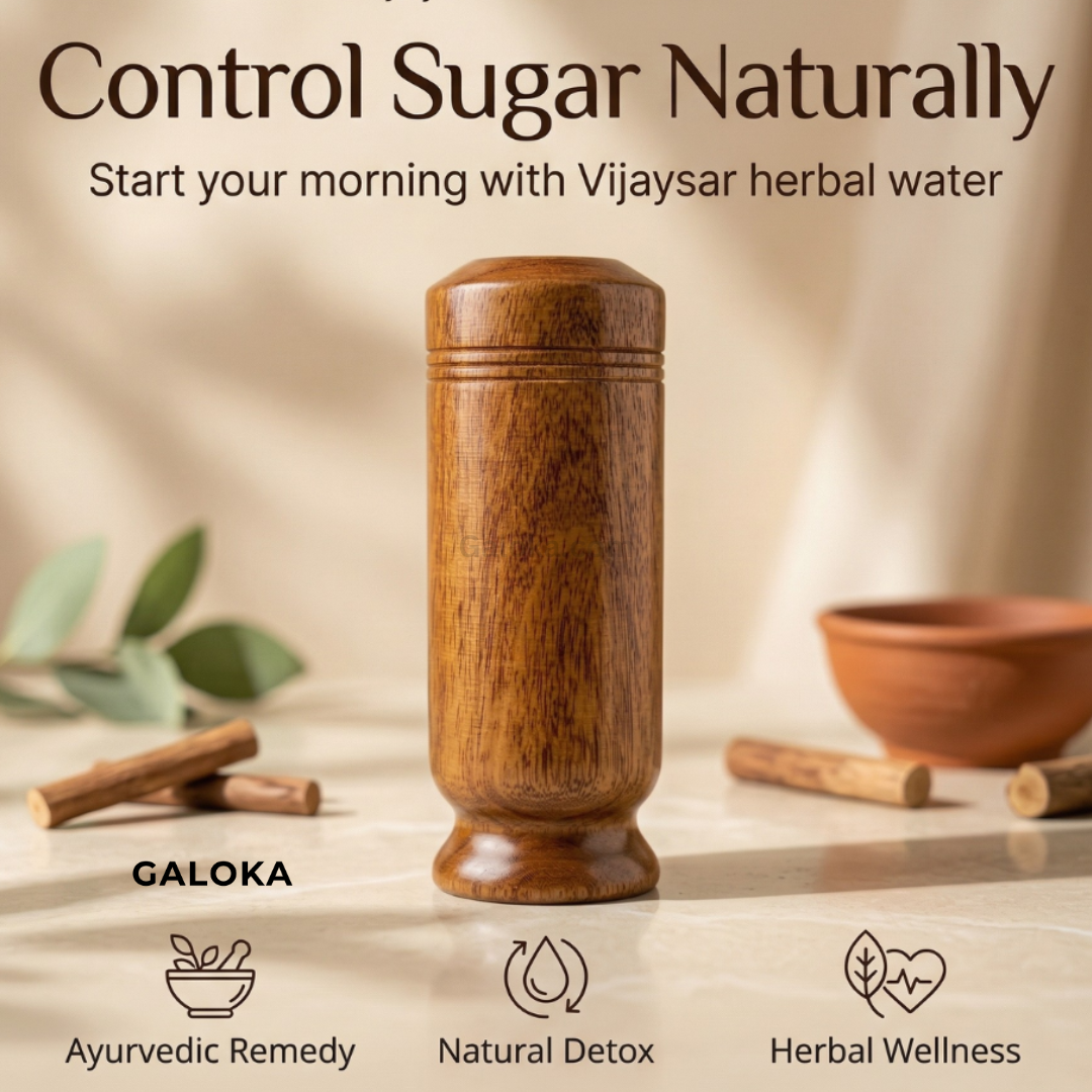 Sugar Balance Wooden Water Glass for Natural Sugar Solution
