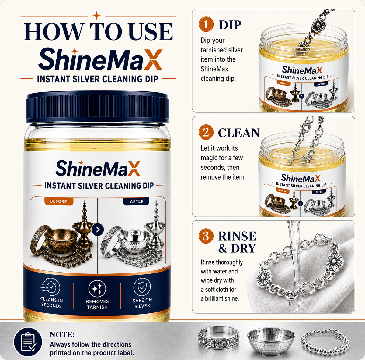 SHINEMAX™ INSTANT SILVER CLEANING DIP